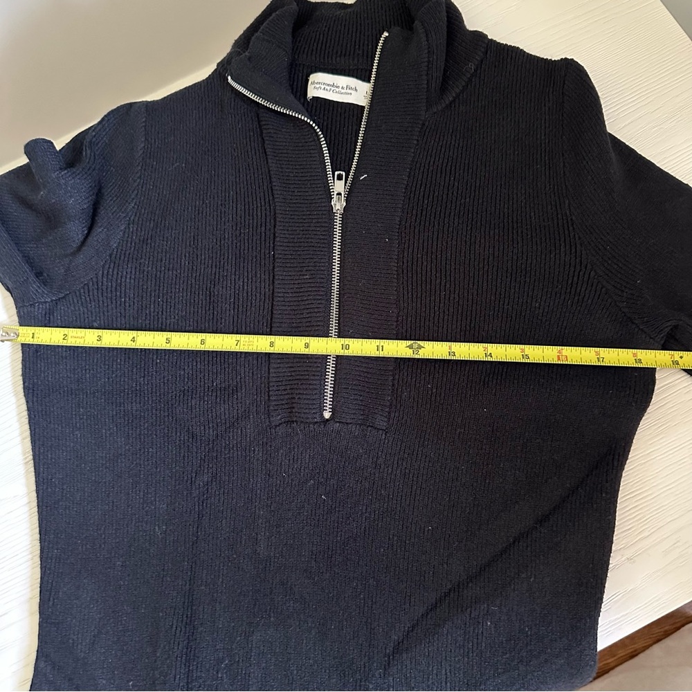 Abercrombie & Fitch Black knee-length zip up sweater dress with mock neck - Picture 14 of 14